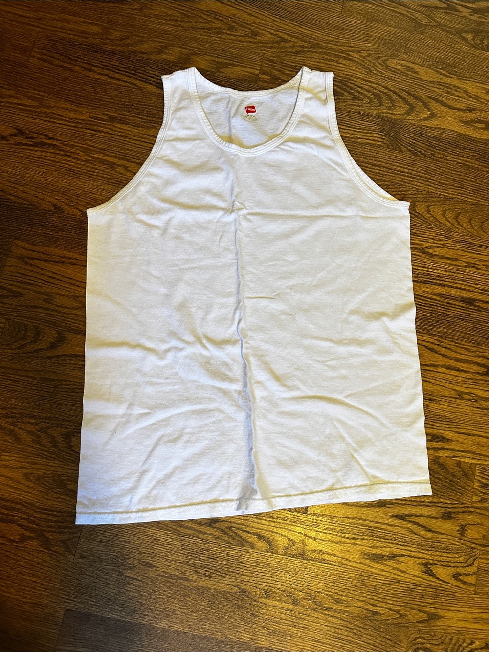 Hanes White Men’s Tank Top - Classic Sleeveless Tee